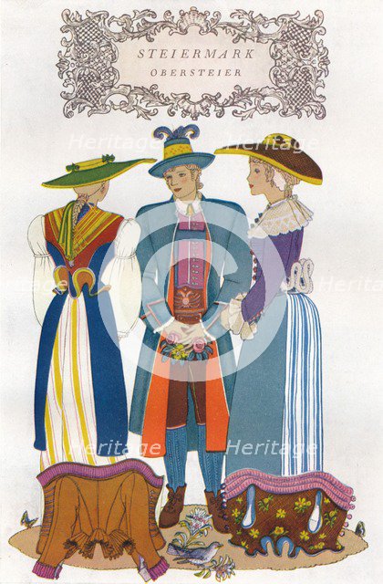 Trachten der Alpenlander, 1937. Artist: Herbert Reichner Verlag