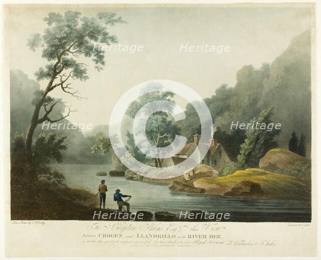 Between Crogen & Llandrillo on the R. Dee, published 1793. Creator: Francis Jukes.