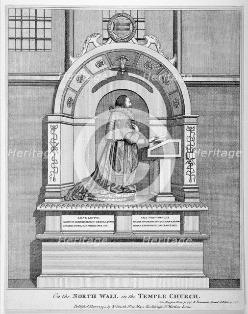 Monument to Richard Martin, Recorder of London, Temple Church, City of London, 1794.                 Artist: Anon