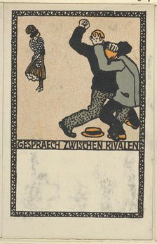 Conversation Between Rivals (Gespraech Zwischen Rivalen), 1907. Creator: Moritz Jung.