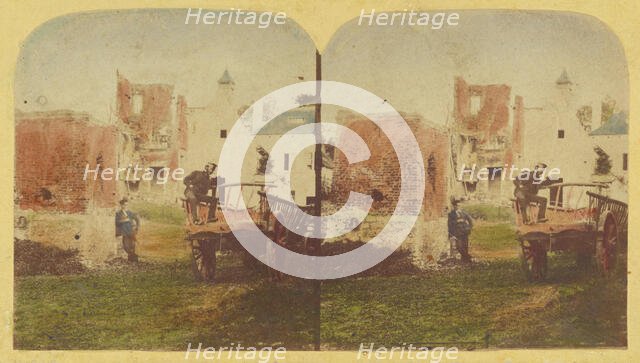 The Field of Waterloo. Hougoumont. - Interior., about 1860. Creator: Unknown.