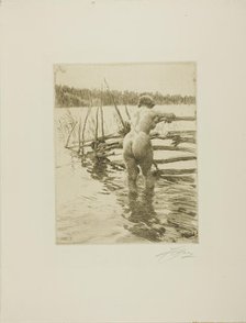 The Fence, 1913. Creator: Anders Leonard Zorn.