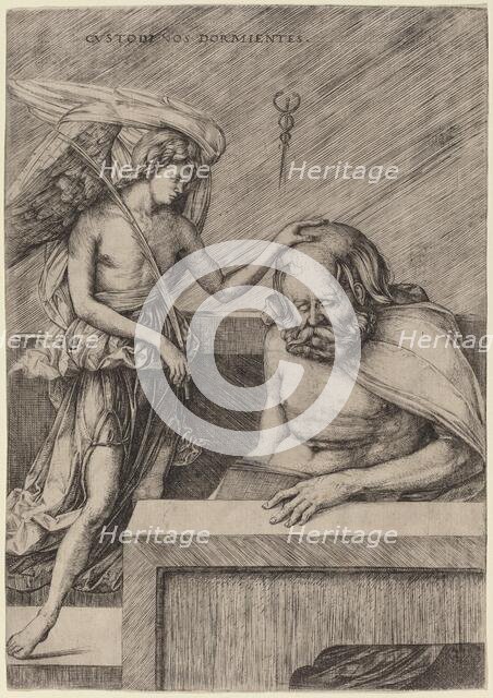 Custodi Nos Dormientes (The Guardian Angel), c. 1509. Creator: Jacopo de' Barbari.