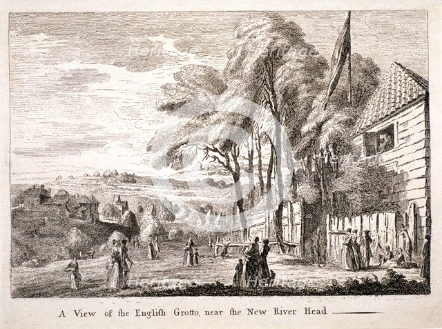 The English Grotto, New River Head, Finsbury, London, c1790. Artist: Anon