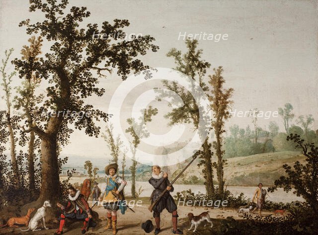 Landscape with Hunters, between 1622-1630. Creator: Cornelius Vroom.