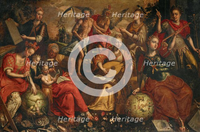 Allegory of the Seven Liberal Arts, Second half of the16th cen.. Creator: Vos, Maerten, de (1532-1603).