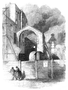 The Great Fire in Southwark: parts of Cotton's Wharf and Haye's Warehouse, 1861. Creator: Unknown.