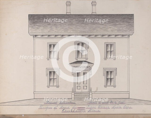 Portfolio containing Six Designs for the George Henry Lyon House, Cambridge, Mass., 19th cent. Creator: Anon.
