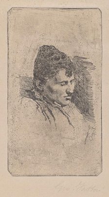 Portrait of the Artist's Second Wife [Ritratto della seconda moglie], 1903. Creator: Giovanni Fattori.