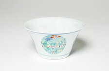 Bowl with Medallions of Flowers, Qing dynasty, late 17th / early 18th century. Creator: Unknown.