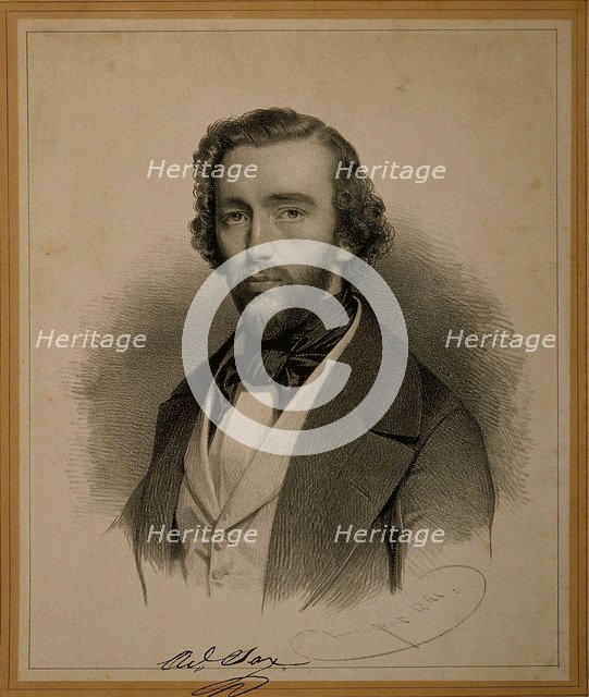 Portrait of Adolphe Sax (1814-1894).