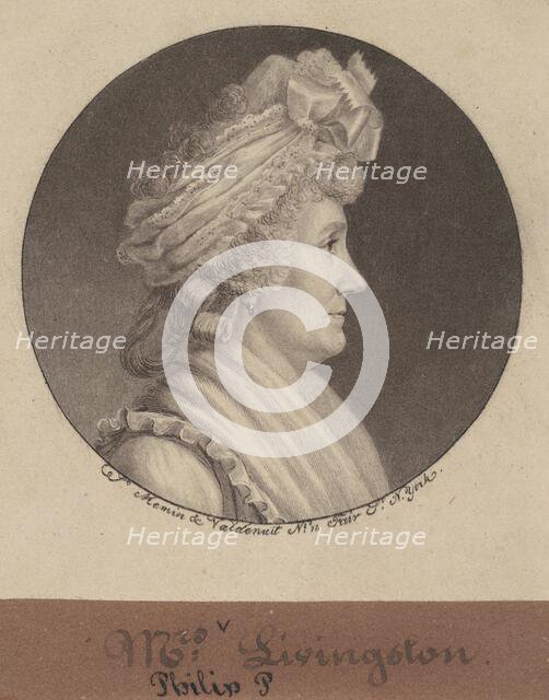 Sarah Johnson Livingston, 1797. Creator: Charles Balthazar Julien Févret de Saint-Mémin.