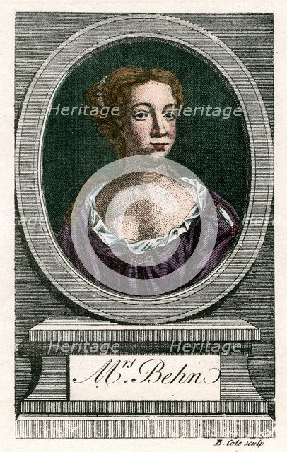 Aphra Behn (1640-1680), first professional woman writer in English literature.Artist: B Cole