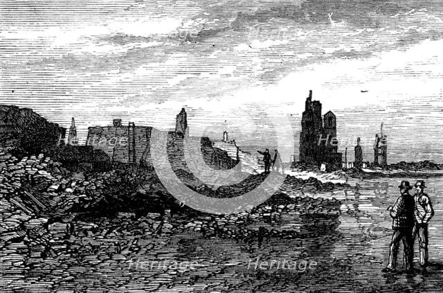 Ruins of Chicago after the Fire: Sherman House Block, 1871. Creator: Unknown.