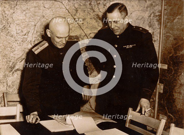 Unconditional surrender of the German armed forces, Rheims, France, World War II, 7 May 1945. Artist: Unknown