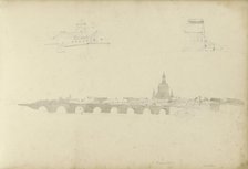 View of Dresden with the Frauenkirche, 1820-1896. Creator: Kasparus Karsen.