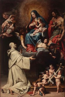 The Vision of Saint Bernard, 1643. Creator: Fiasella, Domenico (1589-1669).