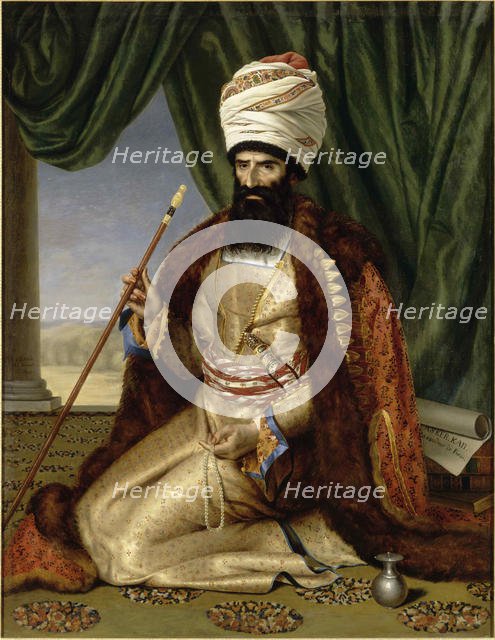Portrait of Asker Khan, Ambassador of Persia, in Paris in 1808, 1809. Creator: Davin-Mirvault, Césarine Henriette (1773-1844).