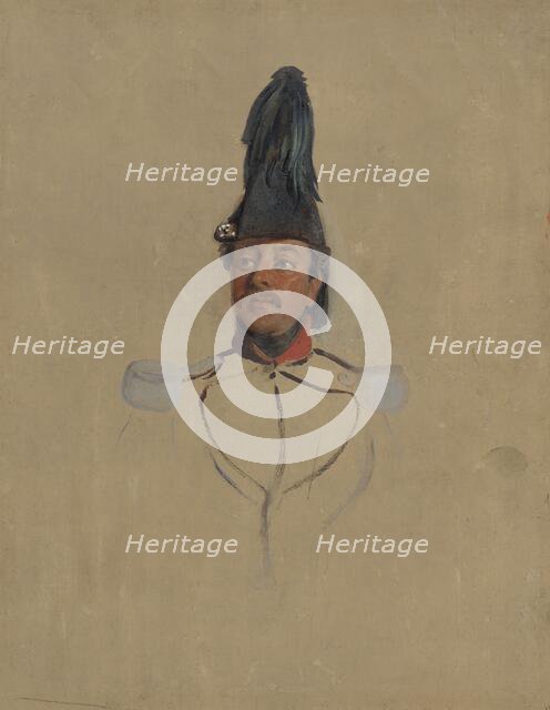 Portrait study of Captain T.S. Nabal, 1819-1860.  Creator: Nicolaas Pieneman.