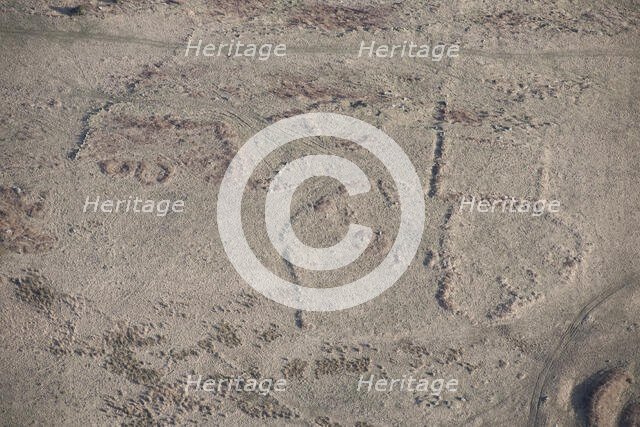 Romano-British enclosed settlement earthwork, Jenny's Lantern, Northumberland, 2015. Creator: Historic England.
