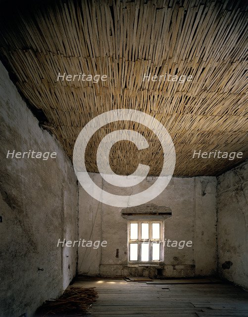 Ceiling repaired with chestnut laths, Acton Court, Bristol, 1989. Artist: Unknown
