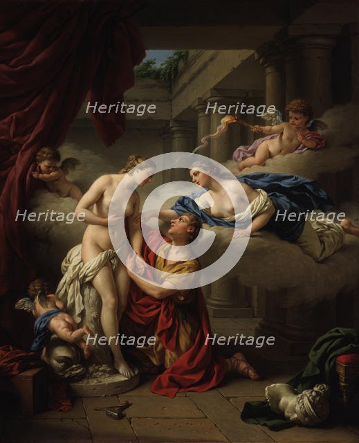 Pygmalion and Galatea, 1777. Creator: Lagrenée, Louis-Jean-François (1725-1805).