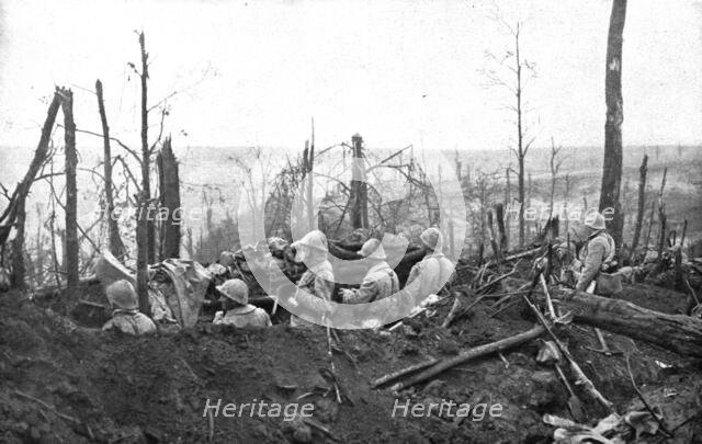 The Battle of La Malmaison; Our soldiers on German positions known as the "Balcony"', 1917 Creator: Unknown.