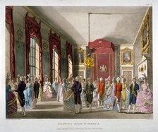 The drawing room in St James's Palace, Westminster, London, 1809. Artist: Augustus Charles Pugin