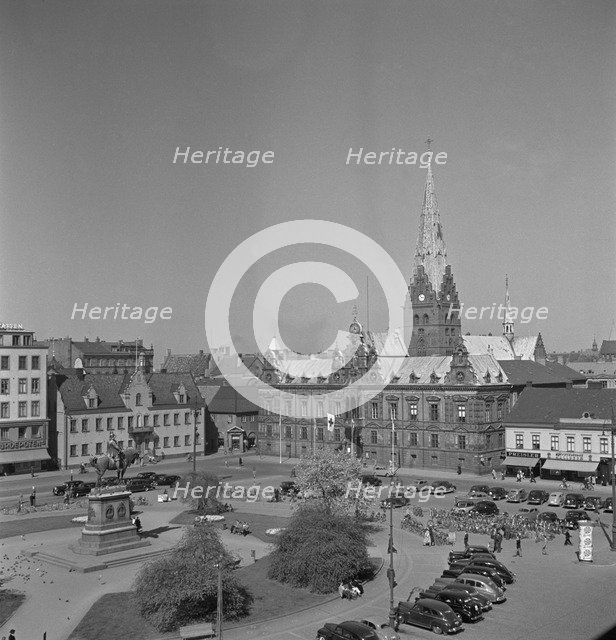 Stortorget, Malmö, Sweden, 1950. Artist: Torkel Lindeberg