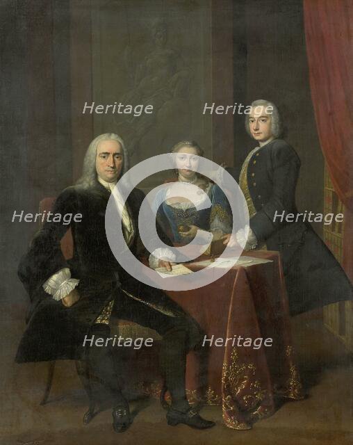 Family Group in an Interior, 1744. Creator: Frans van der Mijn.