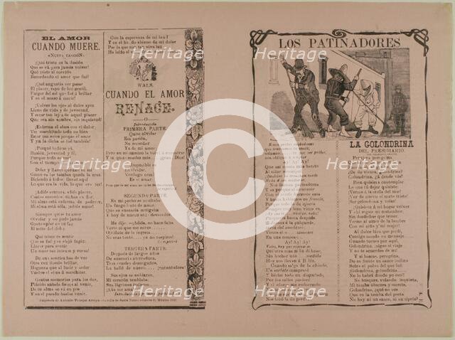 Los patinadores (The Streetcleaners), 1890/99. Creator: José Guadalupe Posada.