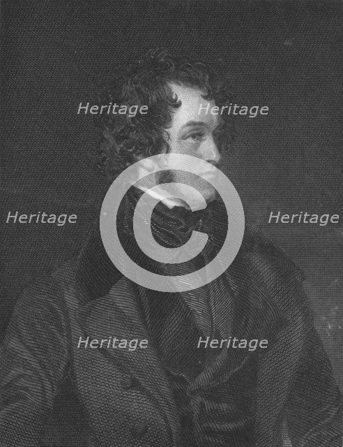 'Mr. Harrison Ainsworth', c1840. Artist: WC Edwards.