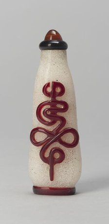Snuff Bottle with Stylized Characters, Qing dynasty (1644-1911), 1750-1850. Creator: Unknown.