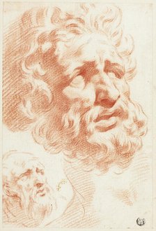 Two Bearded Heads, 1666-1712.  Creator: Pietro Dandini.