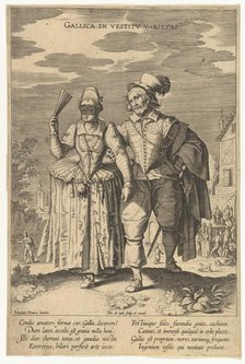 Gallica in Vestitu Varietas, from Fashions of Different Nations.n.d. Creator: Pieter de Jode I.