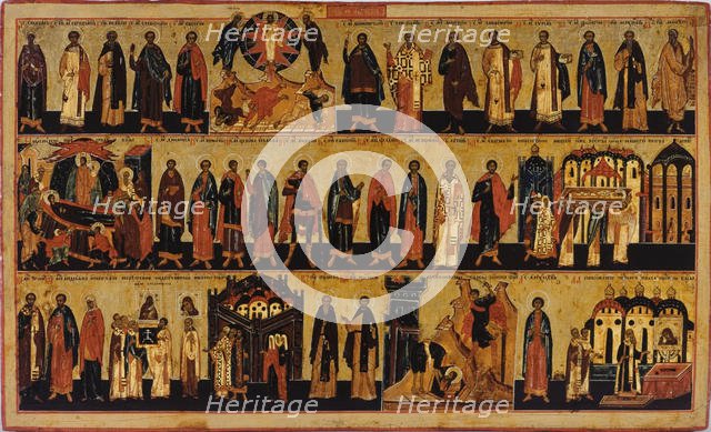 The Menologium for August, Second Half of the 18th cen.. Creator: Russian icon.