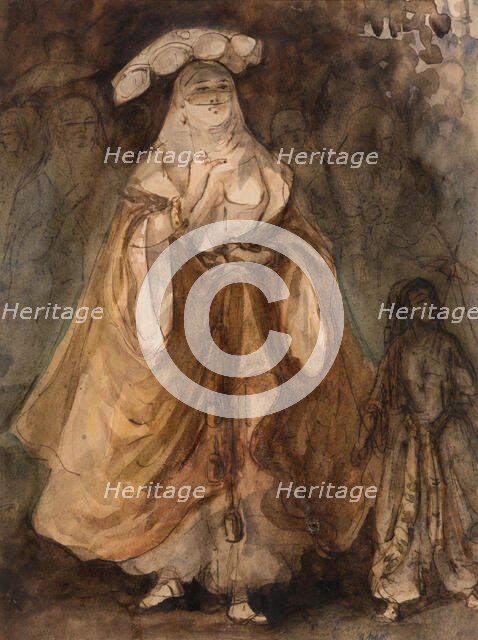 Sultana, between 1805 and 1892. Creator: Constantin Guys.