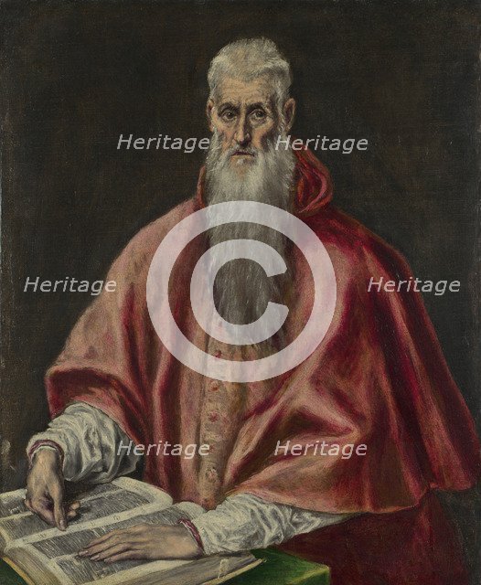 Saint Jerome as Cardinal, 1590–1600. Artist: El Greco, Dominico (1541-1614)