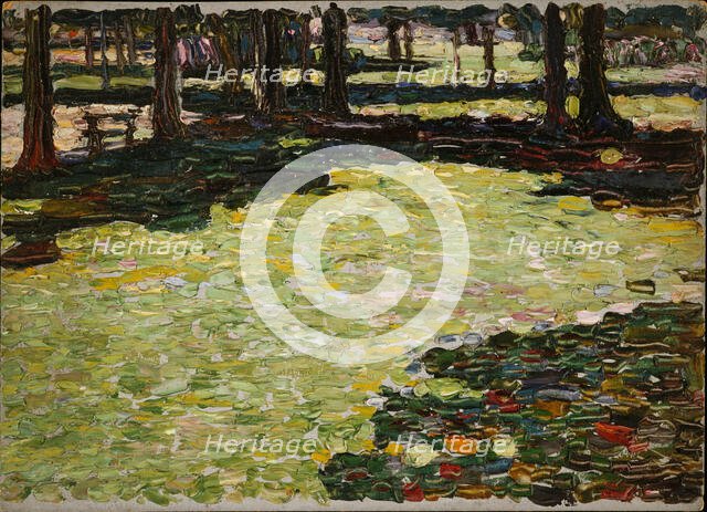Saint-Cloud Park, Clearing, c 1907. Creator: Kandinsky, Wassily Vasilyevich (1866-1944).