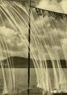 Fishing nets, Attersee, Upper Austria, c1935.  Creator: Unknown.