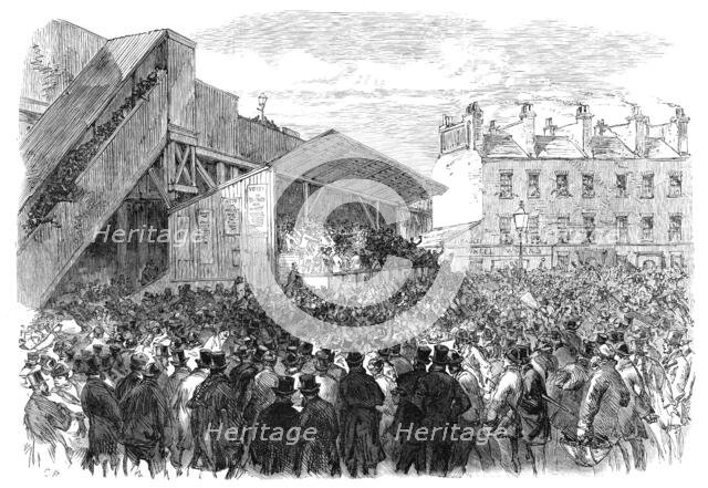 Nomination at the Southwark Election, 1870. Creator: C. R..