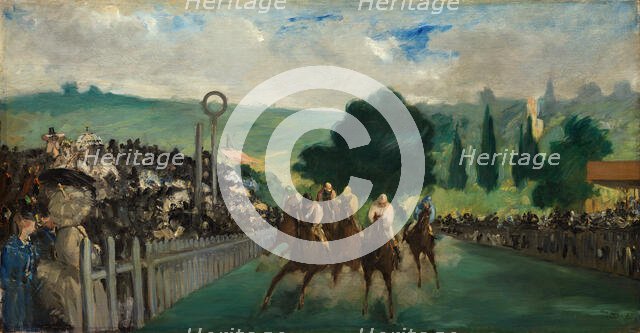 The Races at Longchamp, 1866. Creator: Edouard Manet.