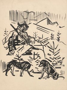 Resting hunter, 1940-1943. Creator: Arnold Peter Weisz-Kubincan.