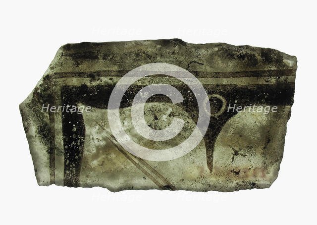 Glass Fragment, French, 13th century. Creator: Unknown.