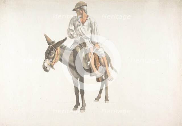 Peasant on a Donkey, ca. 1783-87. Creator: Giovanni Battista Lusieri.