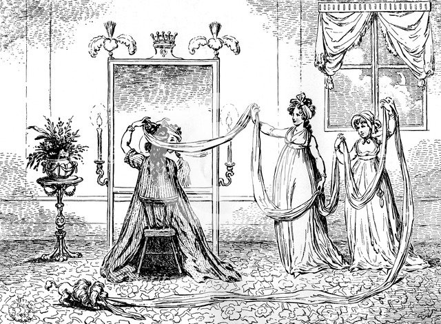 'A Lady putting on her cap', June 1795. Artist: Unknown