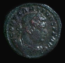 Bronze coin of Constantine, 4th century. Artist: Unknown