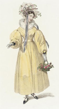 Fashion Plate (English Morning Dress), 1829. Creator: Rudolph Ackermann.