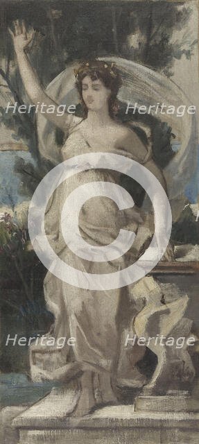 Sketch for the Salon des Lettres at the Hotel de Ville in Paris: Eloquence, between 1888 and 1890. Creator: Louis Hector Leroux.