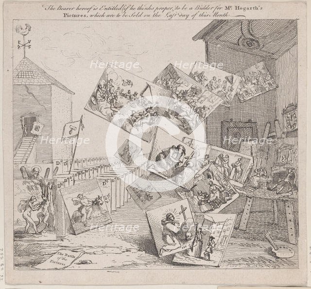 The Battle of the Pictures, 18th century., 18th century. Creator: William Hogarth.